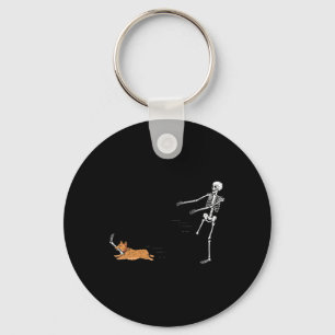 Llavero Naughty Corgi Dog Fun Skeleton Halloween