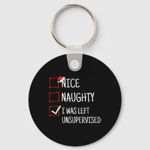 Llavero Naughty Dejó Navidades Graciosos Sin Supervisión