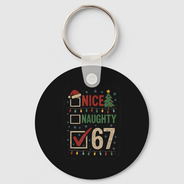 Llavero Naughty Nice 67 Christmas Humor  (Anverso)