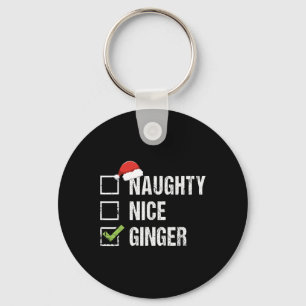 Llavero Naughty Nice Ginger Redhead Santa Hat Irish Christ