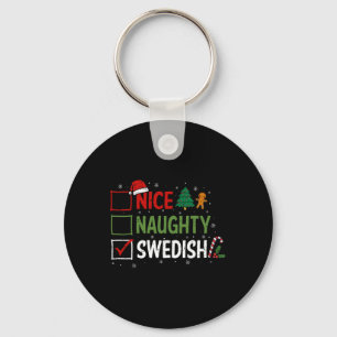 Llavero Naughty Nice Navidades suecos Pajamas Santa Claus