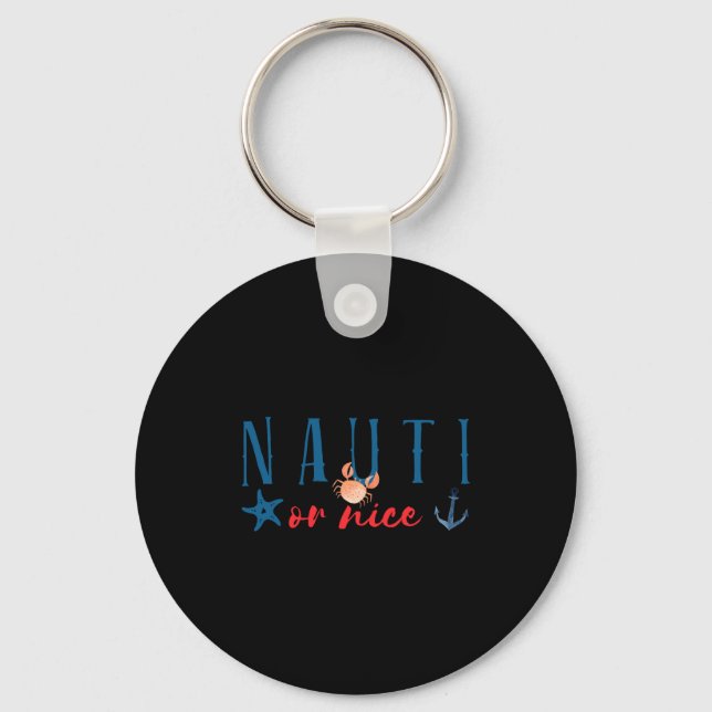 Llavero Nauti Or Nice Funny Nautical Christmas  (Anverso)
