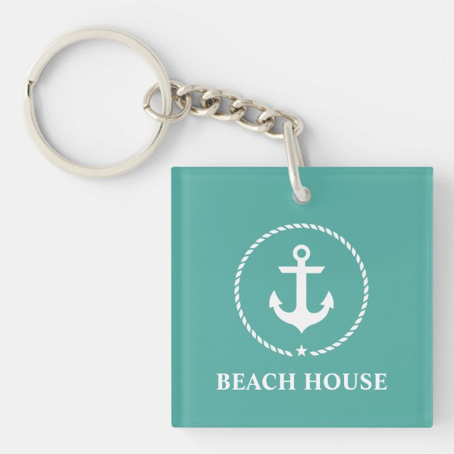 Llavero Nautical Beach House Anchor Rope (Frente)