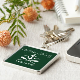 Llavero Nautical Lake House Anchor Oars Family Green