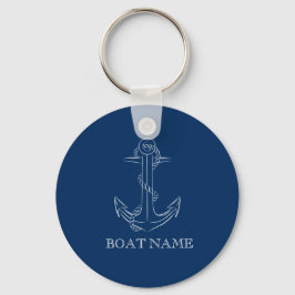 Llavero Nautical Spirit Anchor Navy Blue 
