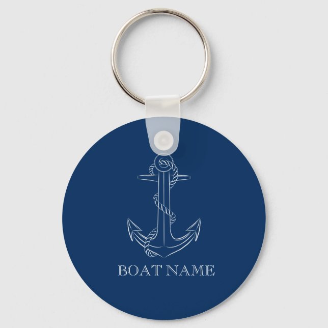 Llavero Nautical Spirit Anchor Navy Blue  (Anverso)