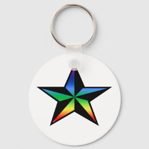 Llavero náutico de la estrella del arco iris