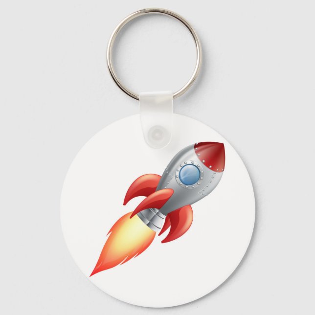 Llavero nave espacial con cohetes personalizado (Anverso)