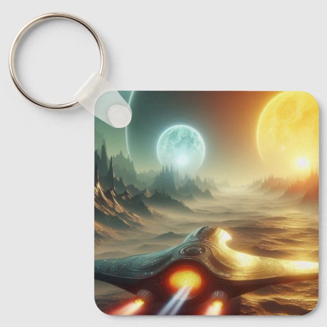 Llavero Nave espacial sobre el mundo de Ailen (Anverso)