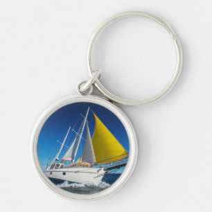 Llavero Navegación del océano en un yate