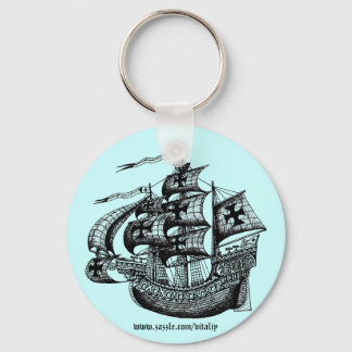 Llavero Navegación en barco de vela arte gráfico cadena de