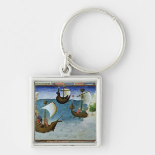 Llavero Navegadores que usan un astrolabio