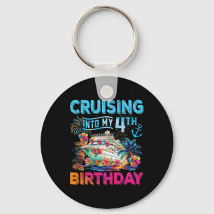 Llavero Navegando hacia mi viaje de cumpleaños número 4 Cr