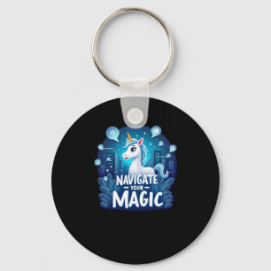Llavero Navegar por su Pegatina de Magic Unicorn