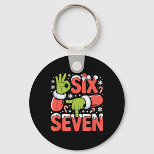 Llavero Navidad 67 Meme Divertido Xmas Seis Siete Mano de