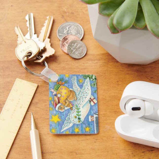 Llavero Navidad adorable con Rabbit como Santa Claus en Ow (Escritorio )