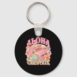 Llavero Navidad Aloha Santa Claus Surfing Hawaiano Mele