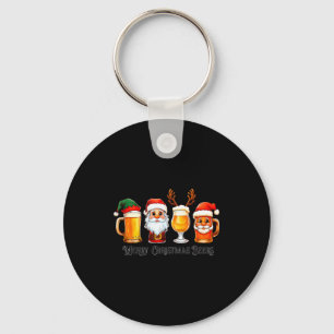 Llavero Navidad Bebiendo Feliz Navidad Santa Cerveza