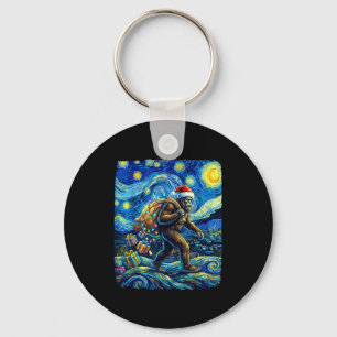 Llavero Navidad Bigfoot Gorro de Santa Van Gogh Noche estr