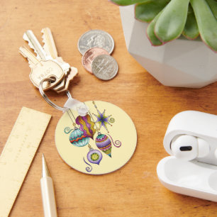 Llavero Navidad Bonita, Adornos de Vidrio Elegantes y Fant