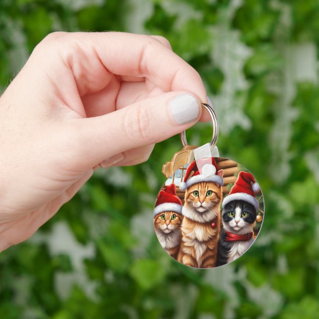 Llavero Navidad de gatitos lindos (Mano)
