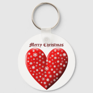 Llavero Navidad de los dulces del corazón rojo