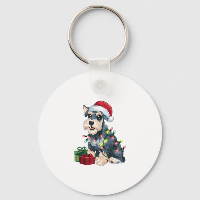 Llavero Navidad de perro de Santa Standard iluminando Navi (Anverso)