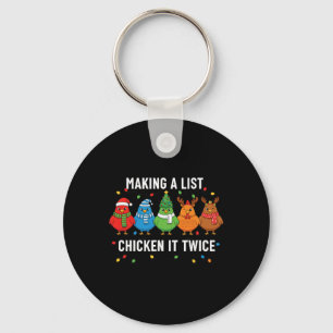 Llavero Navidad de Pollo, Equipo de Gallinas Revisando la