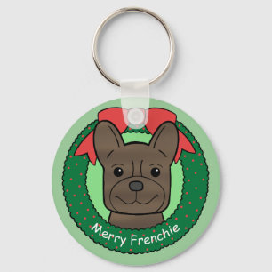 Llavero Navidad del bulldog francés