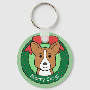Llavero Navidad del Corgi Galés de la rebeca