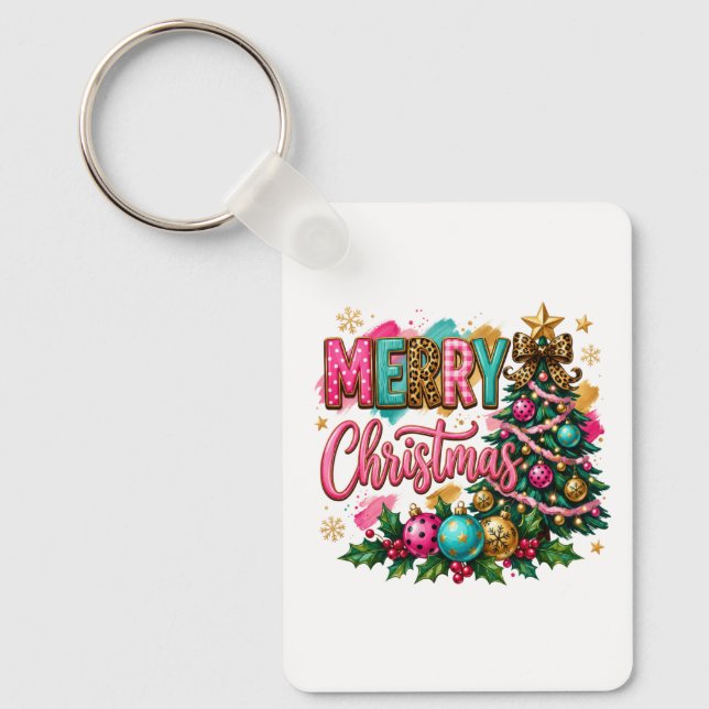 Llavero Navidad elegante y alegre (Anverso)