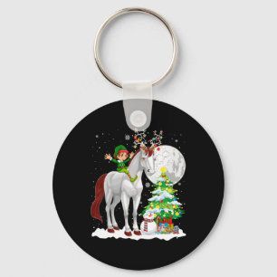 Llavero Navidad Elf Montando renos Caballo Snowman Navidad