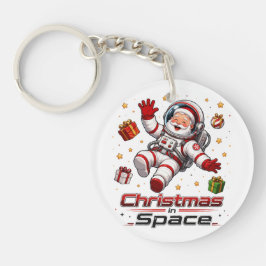 Llavero Navidad en el Espacio Santa Astronauta Lindo Día F