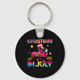 Llavero Navidad en julio flamingo playa verano hawaii