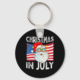 Llavero Navidad En Julio Retro Hipster Divertido Santa Hom