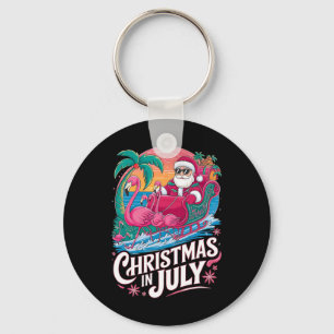 Llavero Navidad En Julio Santa Flamingo Flotador Verano Pl