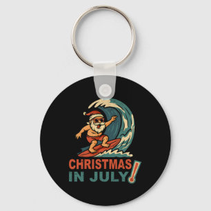Llavero Navidad En Julio Santa Surfista Verano Hawaiano Ch