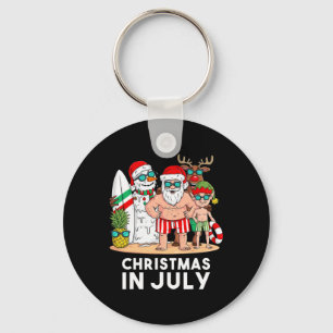 Llavero Navidad En Julio Santa Y Amigos Xmas Verano Bo