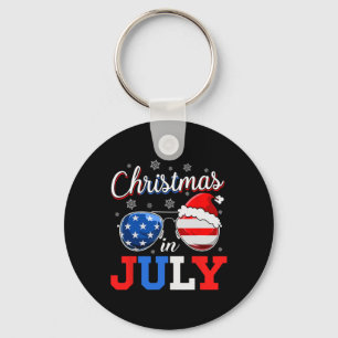 Llavero Navidad En Julio Sungles Santa Bandera Americana 4