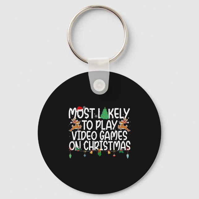 Llavero Navidad Familiar Con Mayor Probabilidad De Jugar V (Anverso)