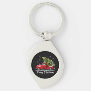 Llavero Navidad Feliz Navidad Camión Rojo Árbol Hombres Mu