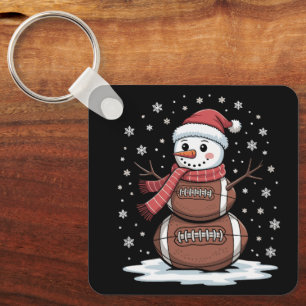 Llavero Navidad Fútbol Americano Muñeco de Nieve Xmas Depo