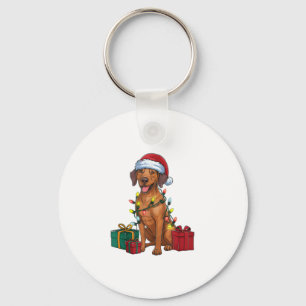Llavero Navidad iluminando a Santa Rhodesian Ridgeback per