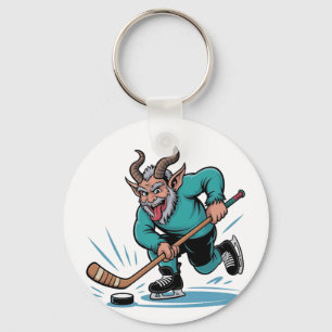 Llavero Navidad Jugando Hockey sobre Hielo Espeluznante Na