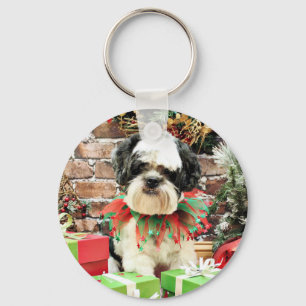 Llavero Navidad - Lasa Apso - Parker