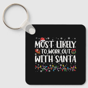 Llavero Navidad Más Probable Trabajar Con Santa Familia