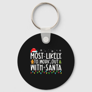 Llavero Navidad Más Probable Trabajar Con Santa Familia Ch