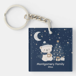 Llavero Navidad Media Noche Personalizada | Azul Marino, P