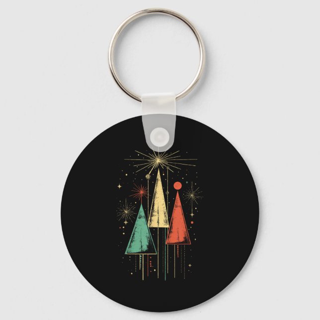 Llavero Navidad Moderna de Mitad de Siglo  (Anverso)