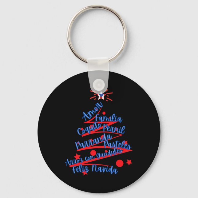 Llavero Navidad puertorriqueña Feliz Navidad  (Anverso)
